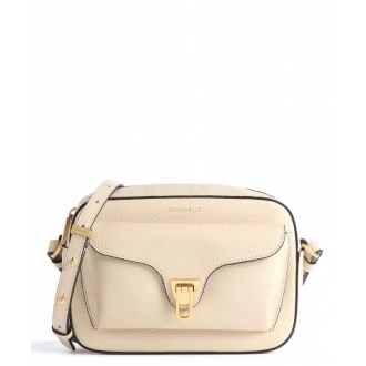 Coccinelle Beat kožená crossbody kabelka písková