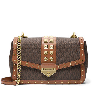 Michael Kors Soho large kabelka logo hnedá