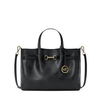 Michael Kors Carson medium kabelka vytlačené logo černá