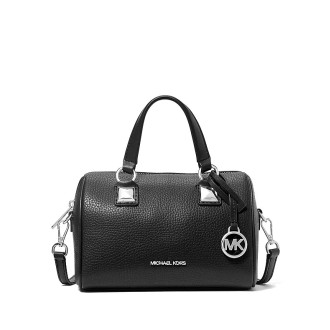 Michael Kors kožená kabelka Grayson medium duffle čierna